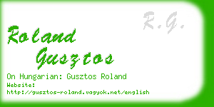 roland gusztos business card